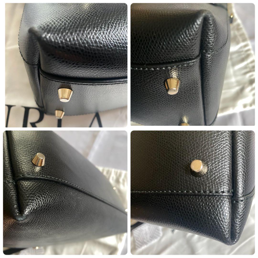 美品FURLAレザー2way パイパーショルダーバッグ ブラック