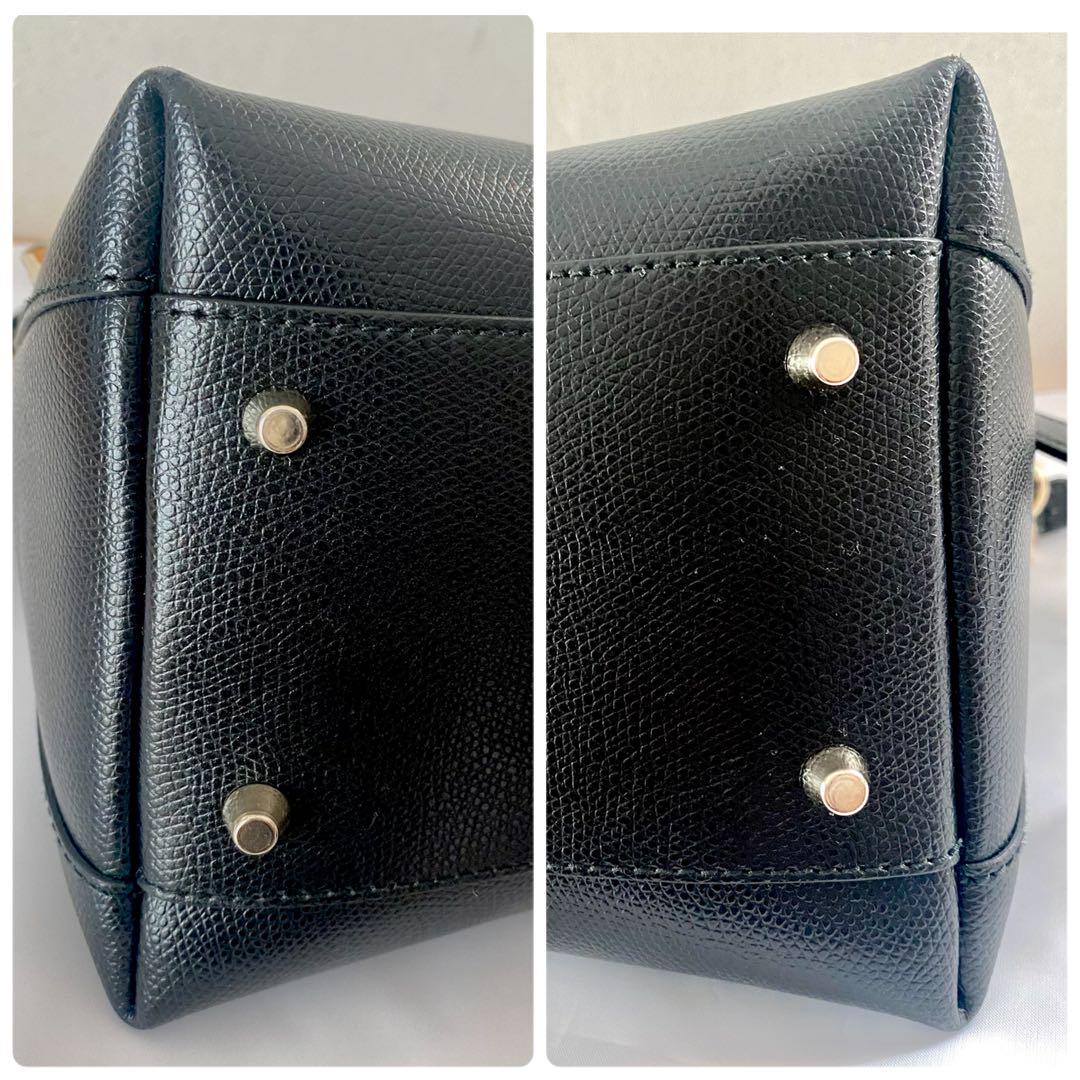 美品FURLAレザー2way パイパーショルダーバッグ ブラック