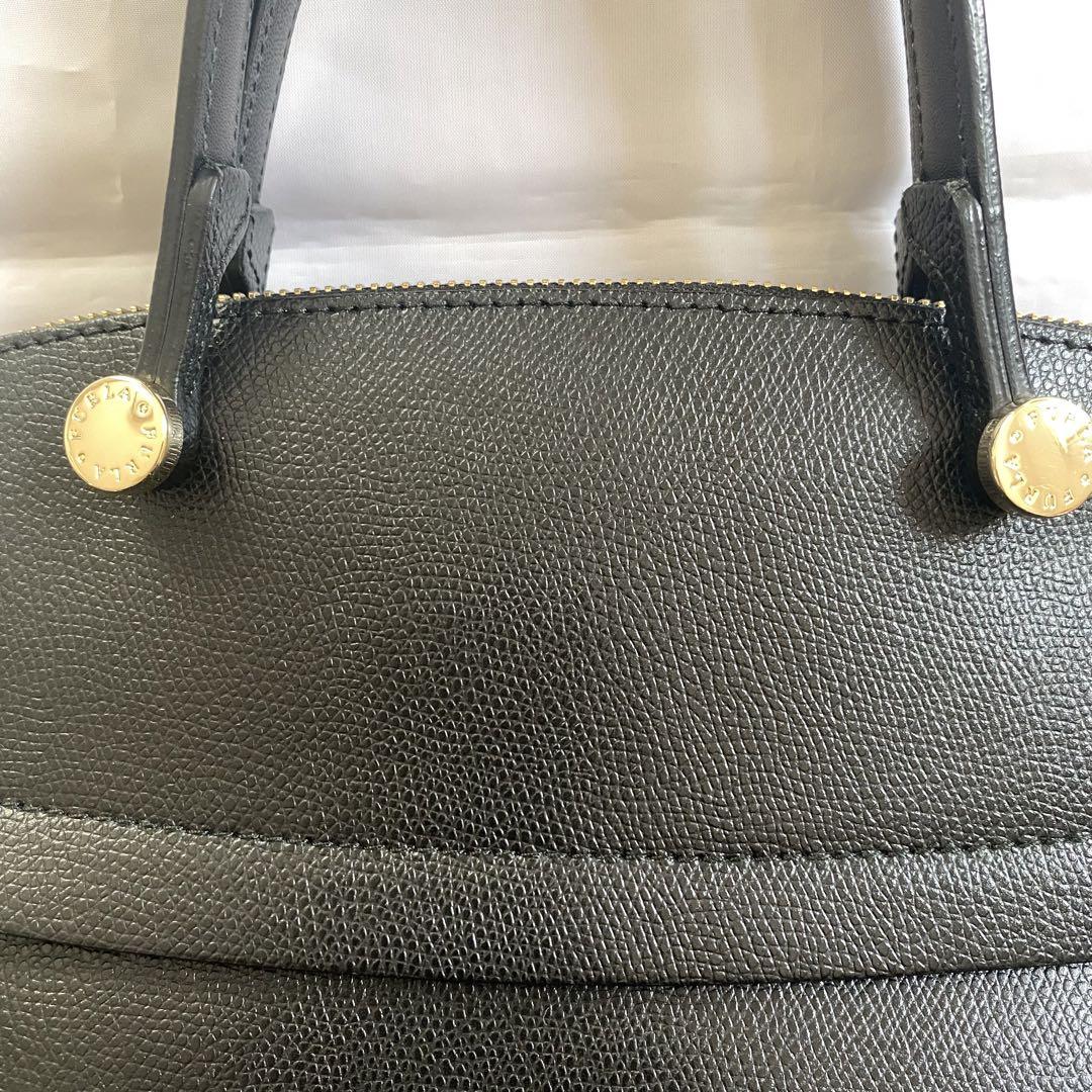美品FURLAレザー2way パイパーショルダーバッグ ブラック