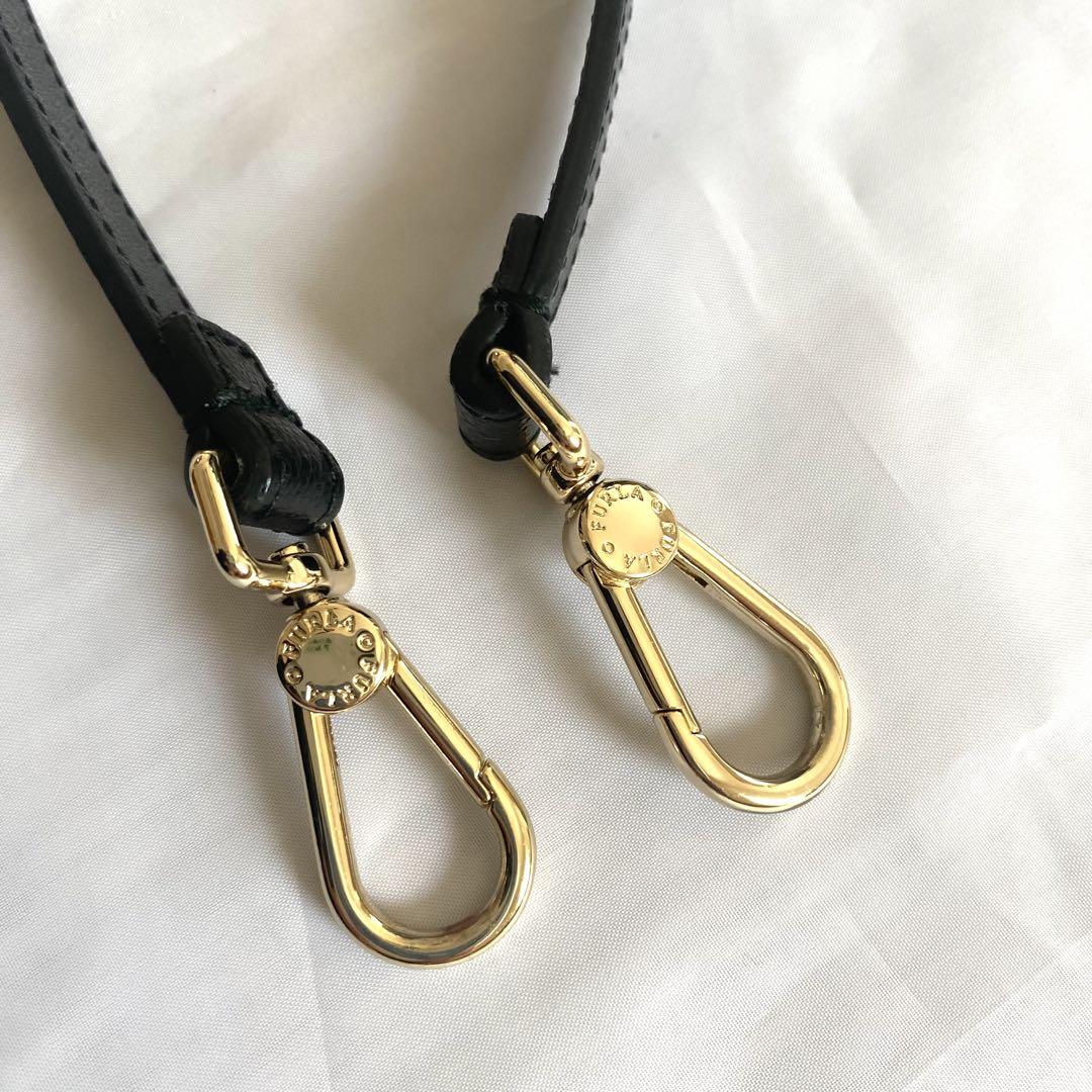 美品FURLAレザー2way パイパーショルダーバッグ ブラック