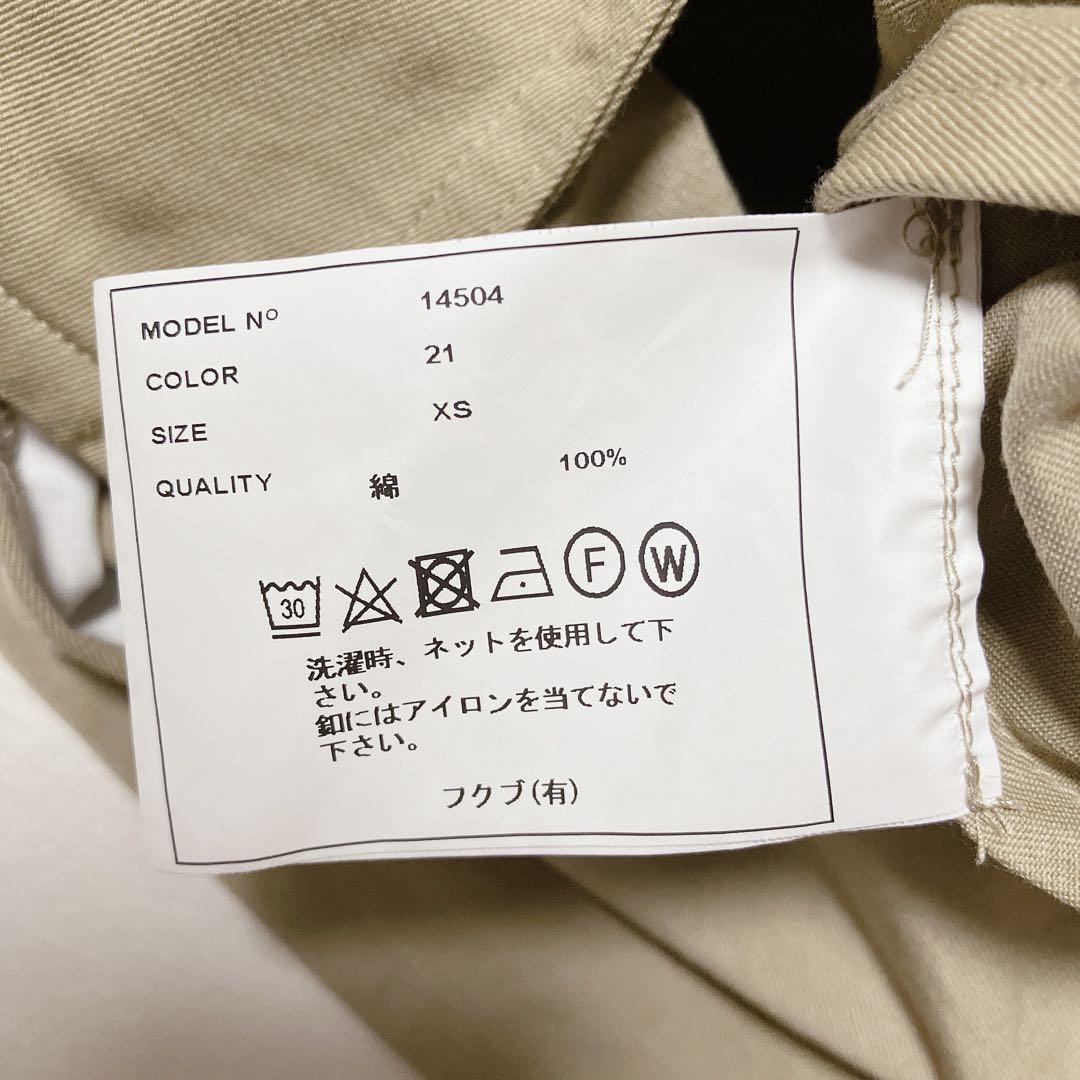 YAECA ヤエカ　トレンチコート　ステンカラー　オーバーサイズ　ジップ付