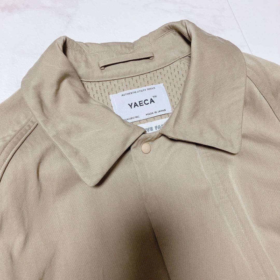 YAECA ヤエカ　トレンチコート　ステンカラー　オーバーサイズ　ジップ付