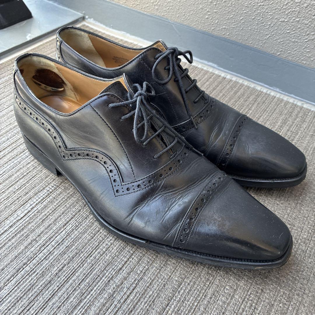 FRANCESCO BENIGNO 黒ストレートチップシューズ