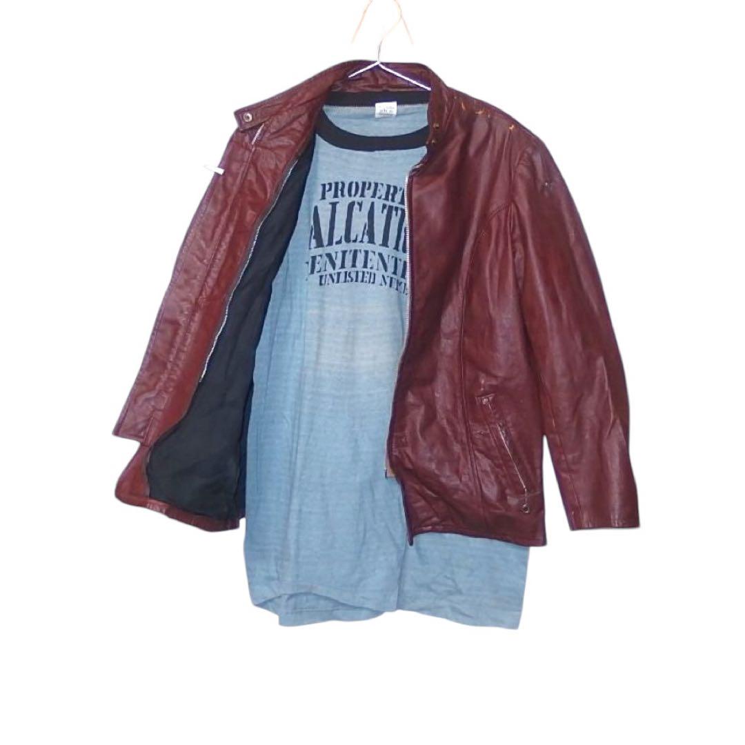 ▪️70‘s【SERVAL ZIP】 JACKET ライダース シングル 茶色