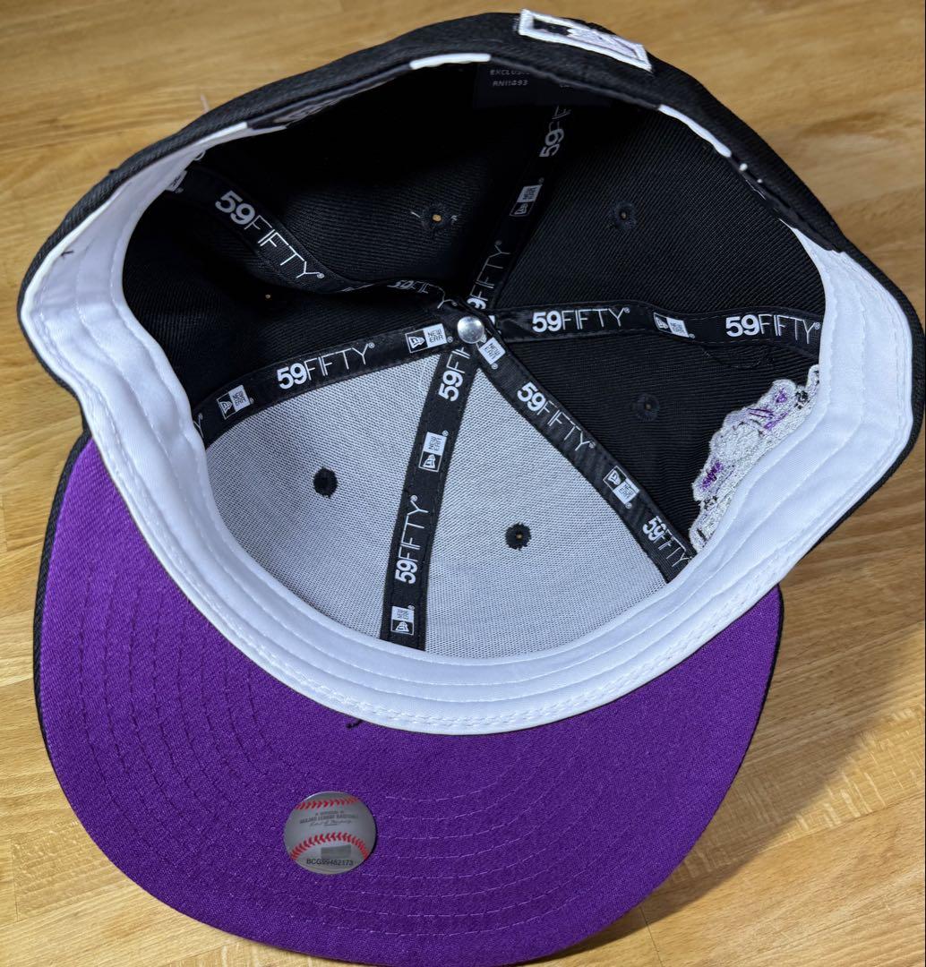 New Era 59FIFTY ホワイトソックス キャップ ツバ裏紫 7 1/2