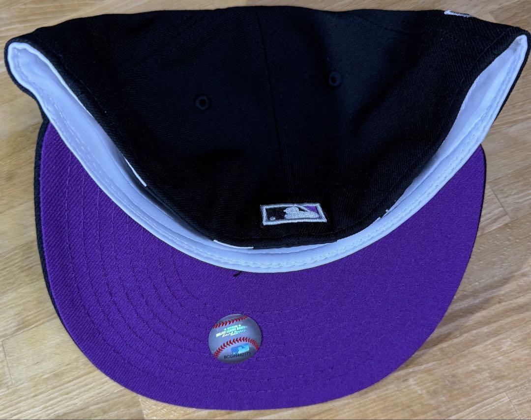 New Era 59FIFTY ホワイトソックス キャップ ツバ裏紫 7 1/2