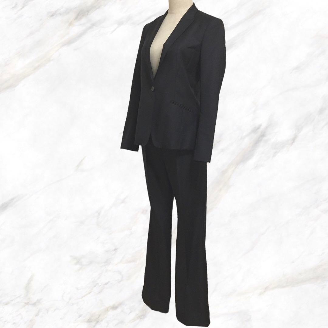高級 コムサ デ 毛 モード パンツスーツ上下セットブラックフォーマル
