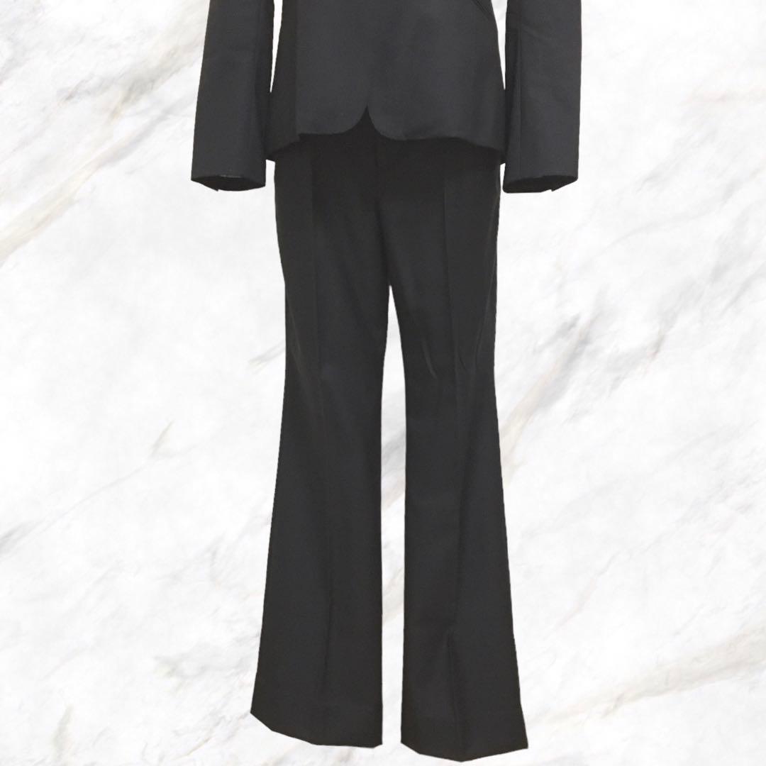 高級 コムサ デ 毛 モード パンツスーツ上下セットブラックフォーマル