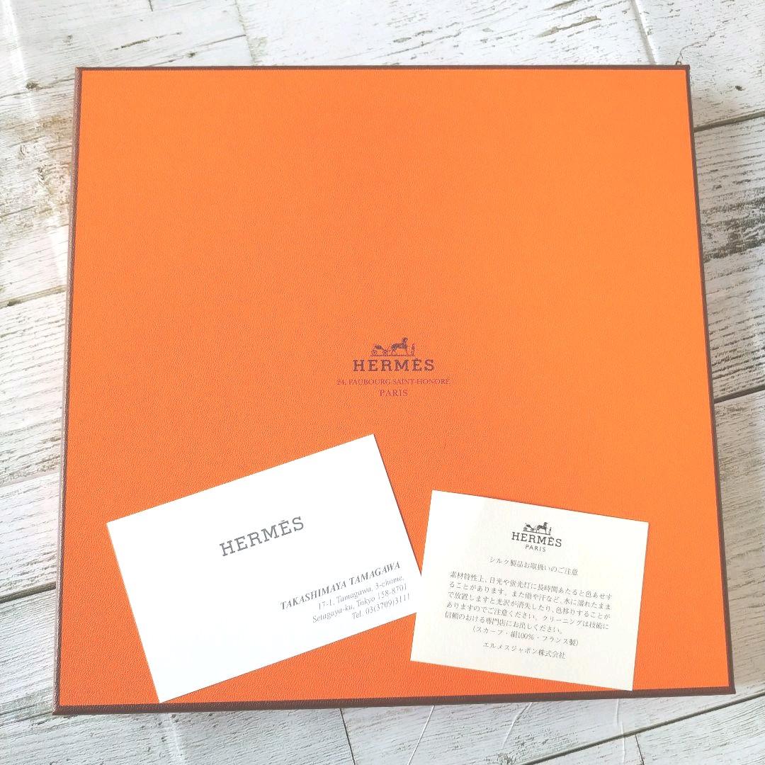 ◇ 美品未使用　HERMES　エルメス　スカーフ　ブルー