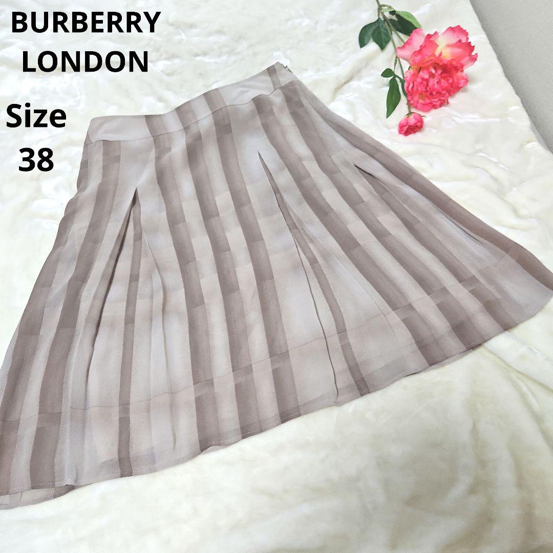 人気⭐BURBERRY LONDON】ベージュ シルク サイズ38 - メルカリ