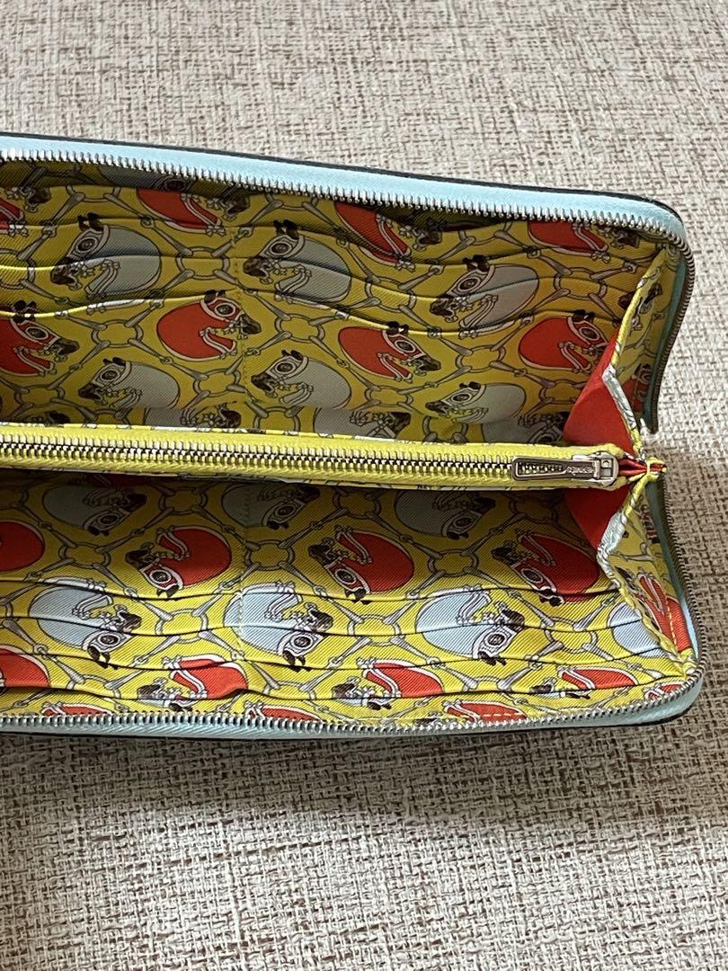 エルメス　アザップ　シルクイン　長財布　ブルーゼフィール