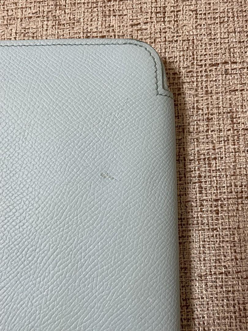 エルメス　アザップ　シルクイン　長財布　ブルーゼフィール