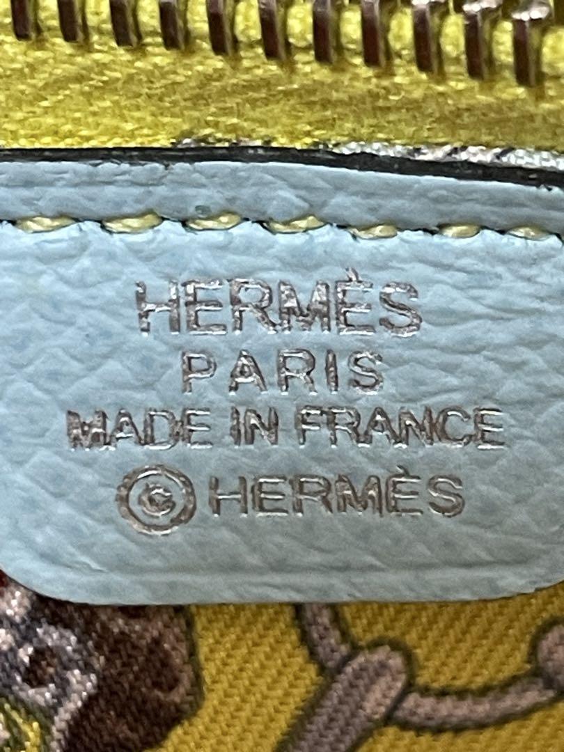 エルメス　アザップ　シルクイン　長財布　ブルーゼフィール