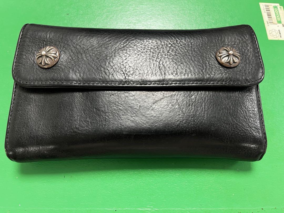 クロムハーツ　財布　ウェーブウォレット　黒