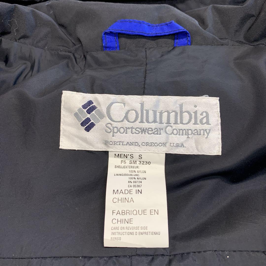 Colombia 90s アノラックジャケット フード付きMENS S 黒×青