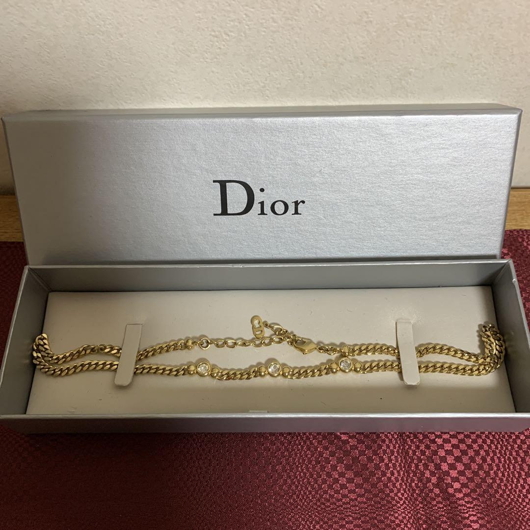 Diorディオール 金メッキ チェーンネックレス - メルカリ