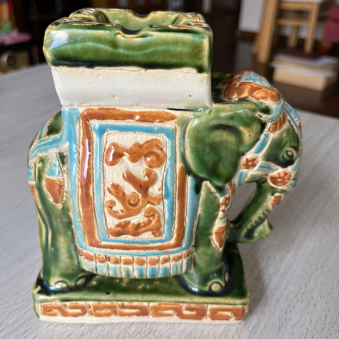 アンティーク象の陶器置物 2点セット Yahoo!オークション -「象陶器置物」の落札相場・落札価格