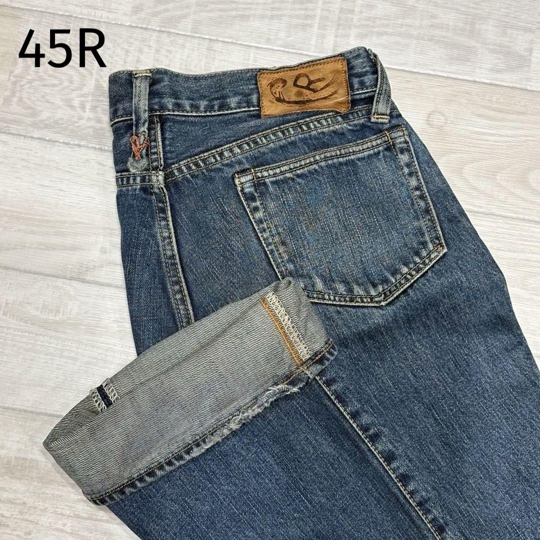 45R 45rpm フレア　デニム　ジーンズ　ブーツカット　インディゴブルー