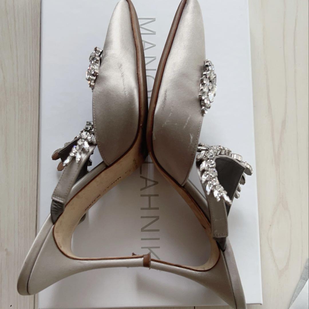 早い者勝ちMANOLO BLAHNIK LGRY ルルム　90mm