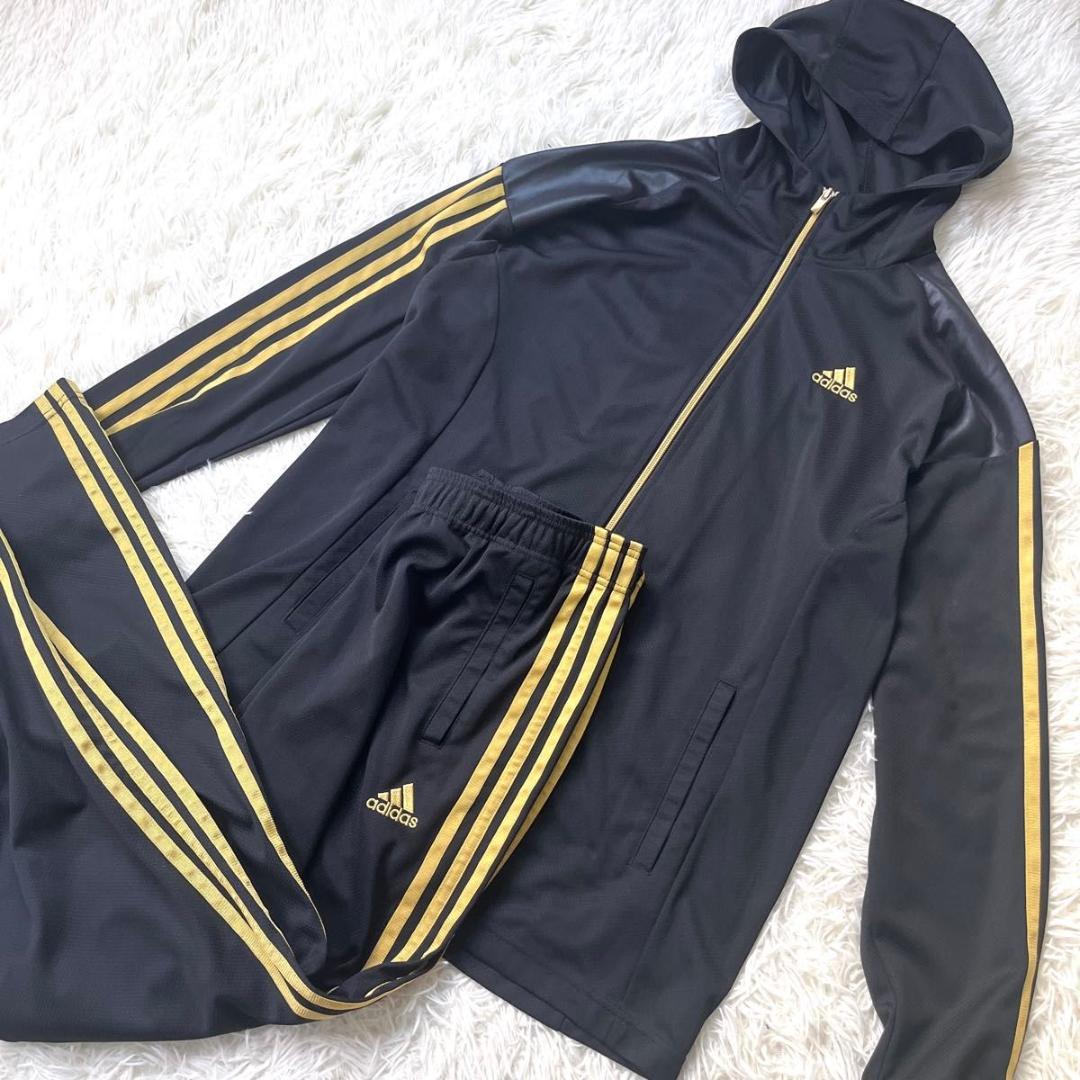超美品　adidas アディダス　ジャージ　セットアップ　ブラック　ゴールド