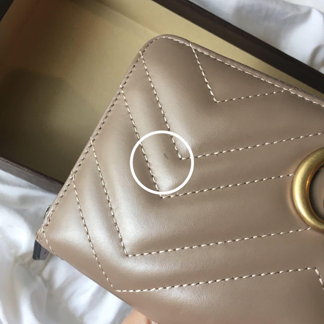 (詳細の確認をお願いします) GUCCI マーモント　ピンク