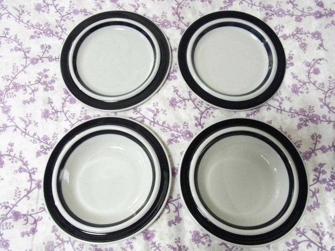 アラビア アネモネ 20㎝プレート2枚 20㎝ボウル 深皿2枚 合計4枚ARABIA