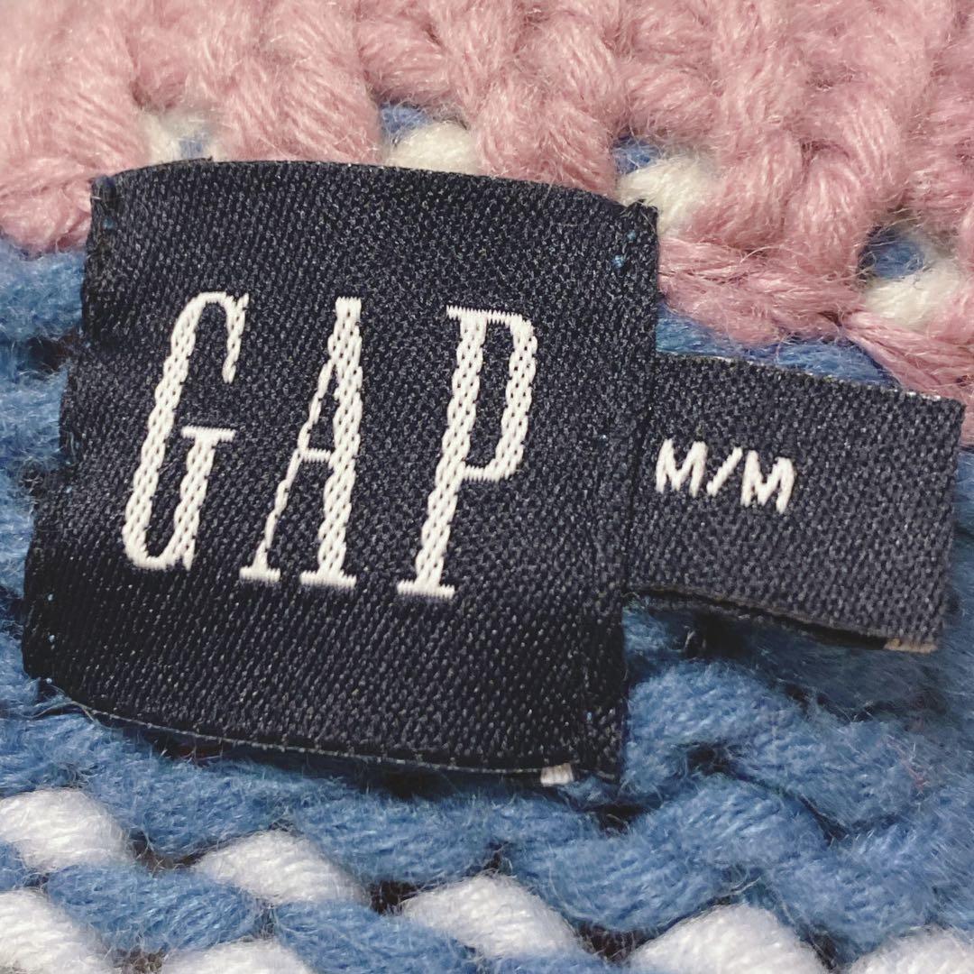 【GAP】（M）オールドギャップ カラフル ニット セーター 長袖 紺タグ レア GAP】（M）オールドギャップ カラフル ニット セーター 長袖 紺