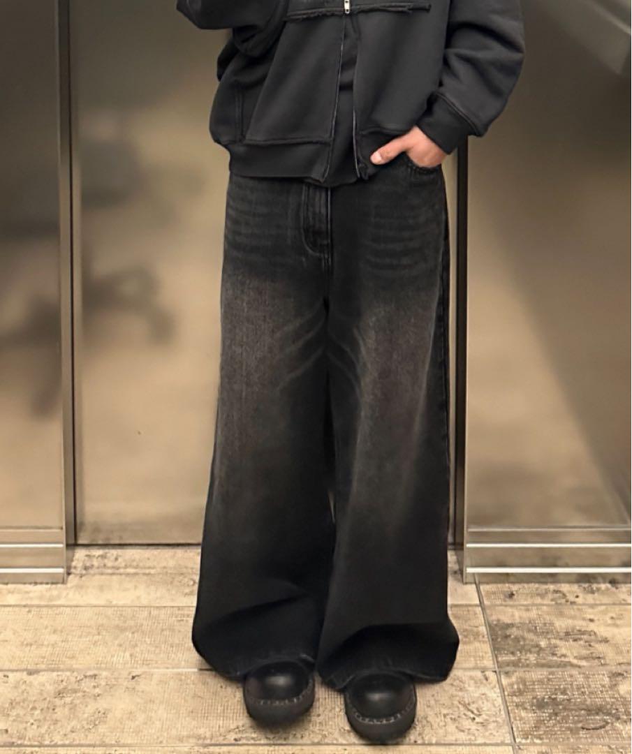 MASONPRINCE ワイドフレアデニムパンツ メンズ