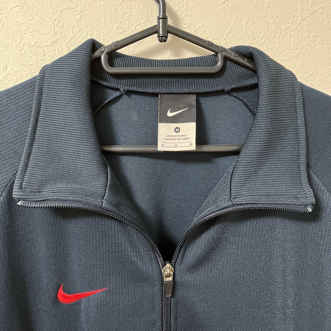 00s NIKE トラックジャケット ジャージ Y2K M ナイキ 刺繍ロゴΩ