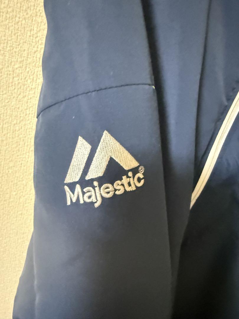 東京ヤクルトスワローズ グランドコートMajestic ネイビー/グリーン