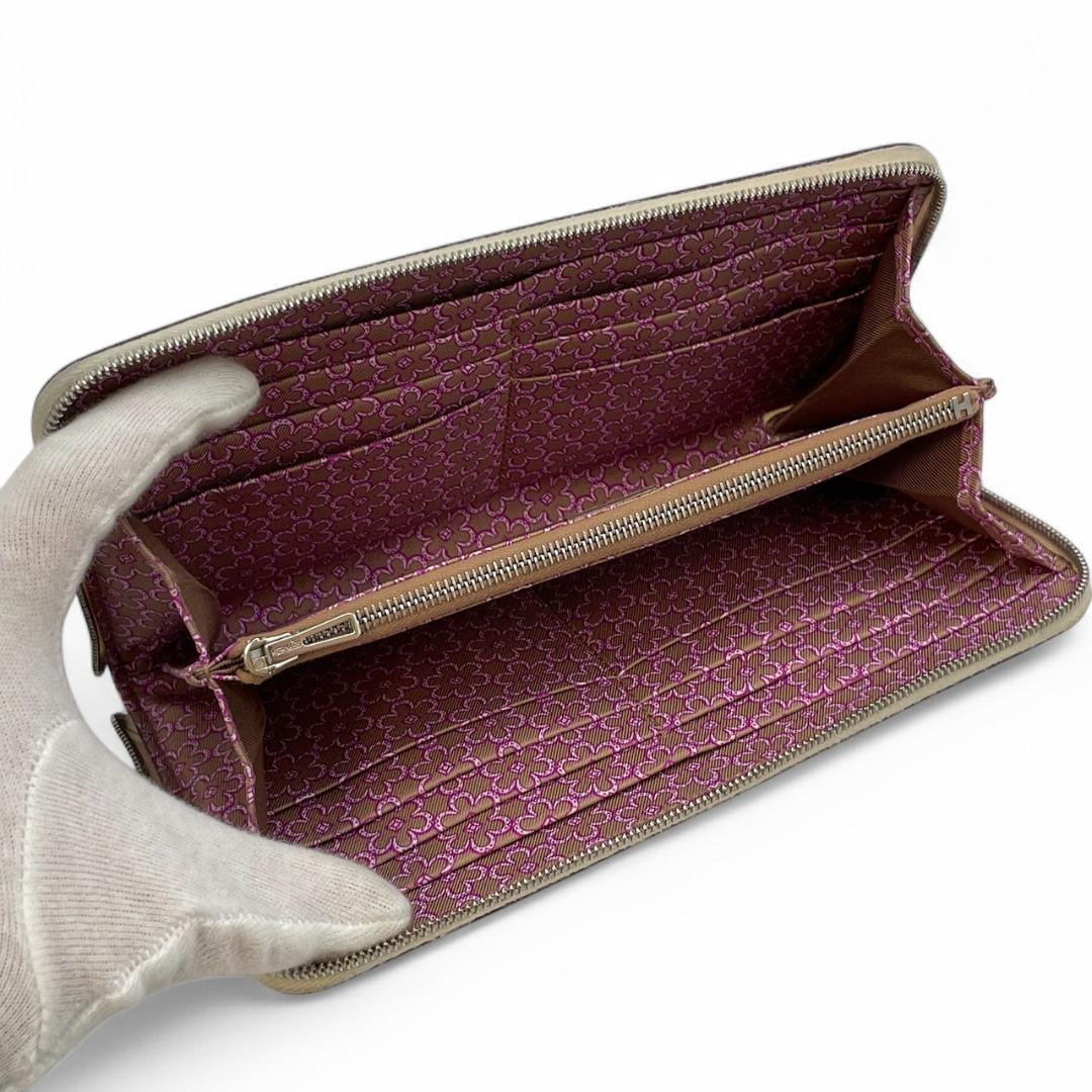 【新品同様】エルメス アザップロング シルクイン ラウンドファスナー長財布