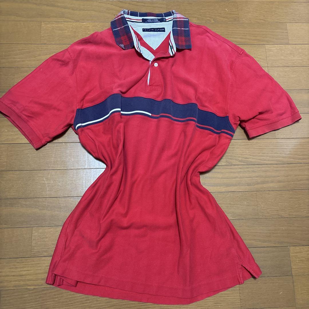 y2k 平成ギャル お兄 トップス ポロシャツ Tシャツ 赤 - メルカリ