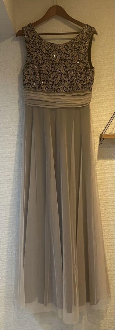 【美品】チュールAラインロングドレス
