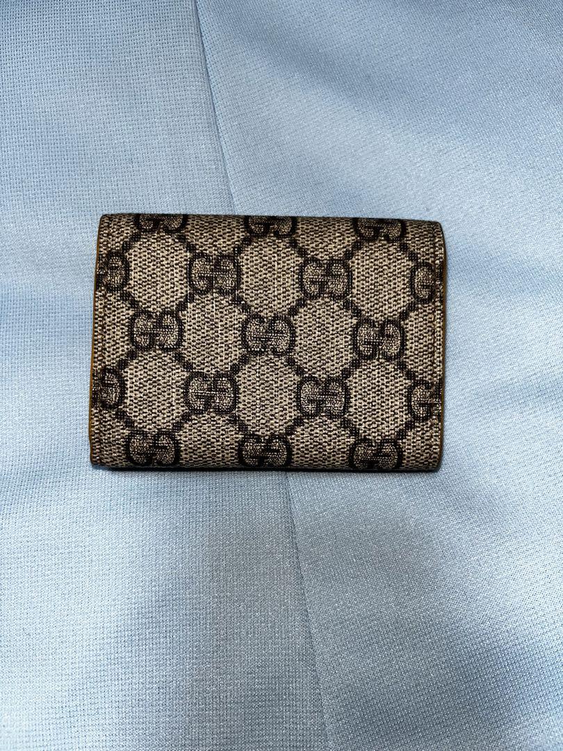 Gucci GGパターン ベージュ三つ折り財布 GUCCI】GGパターン 三つ折り財布 ベージュ/オレンジ【美品