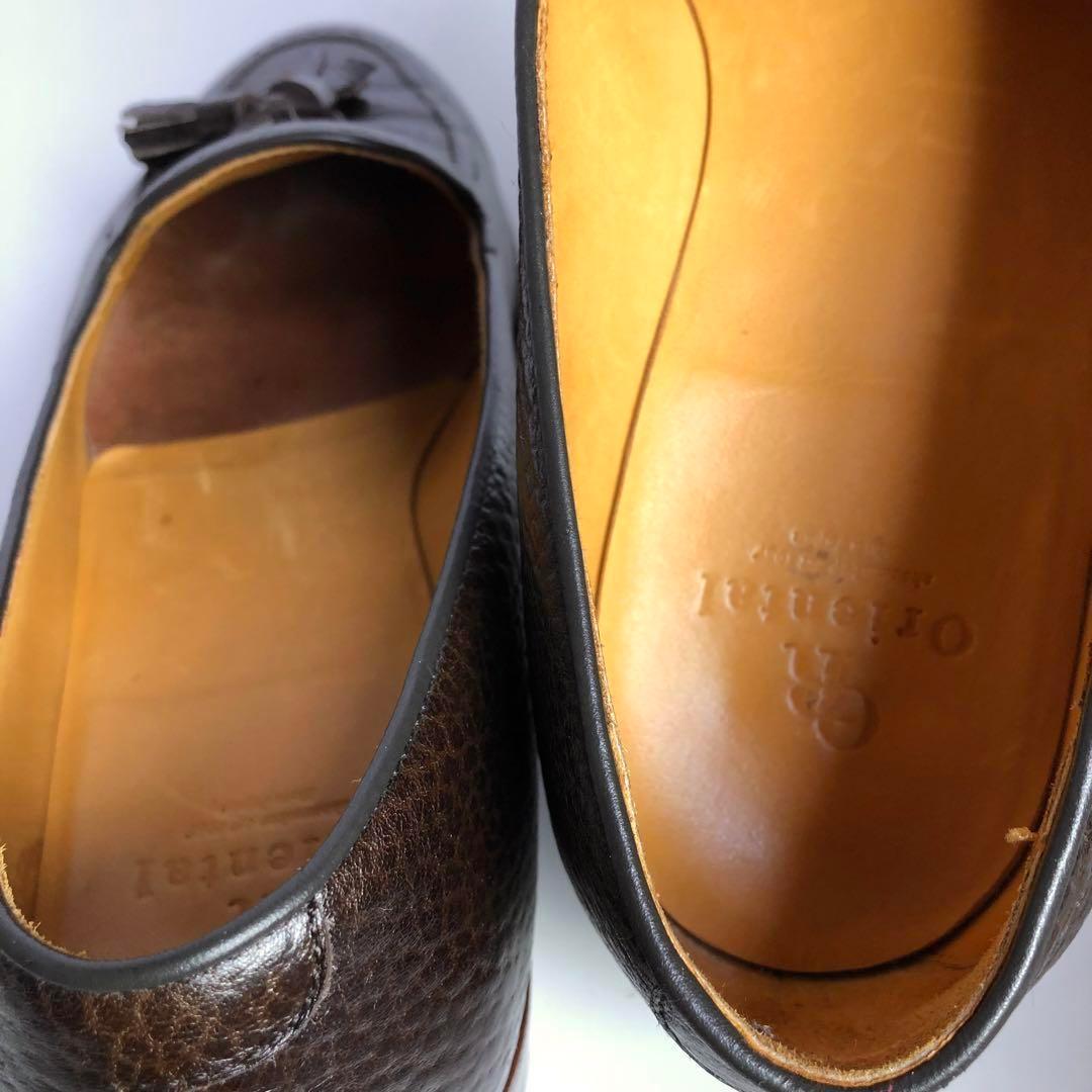 M♪美品✨Oriental オリエンタル タッセルローファー シボ革