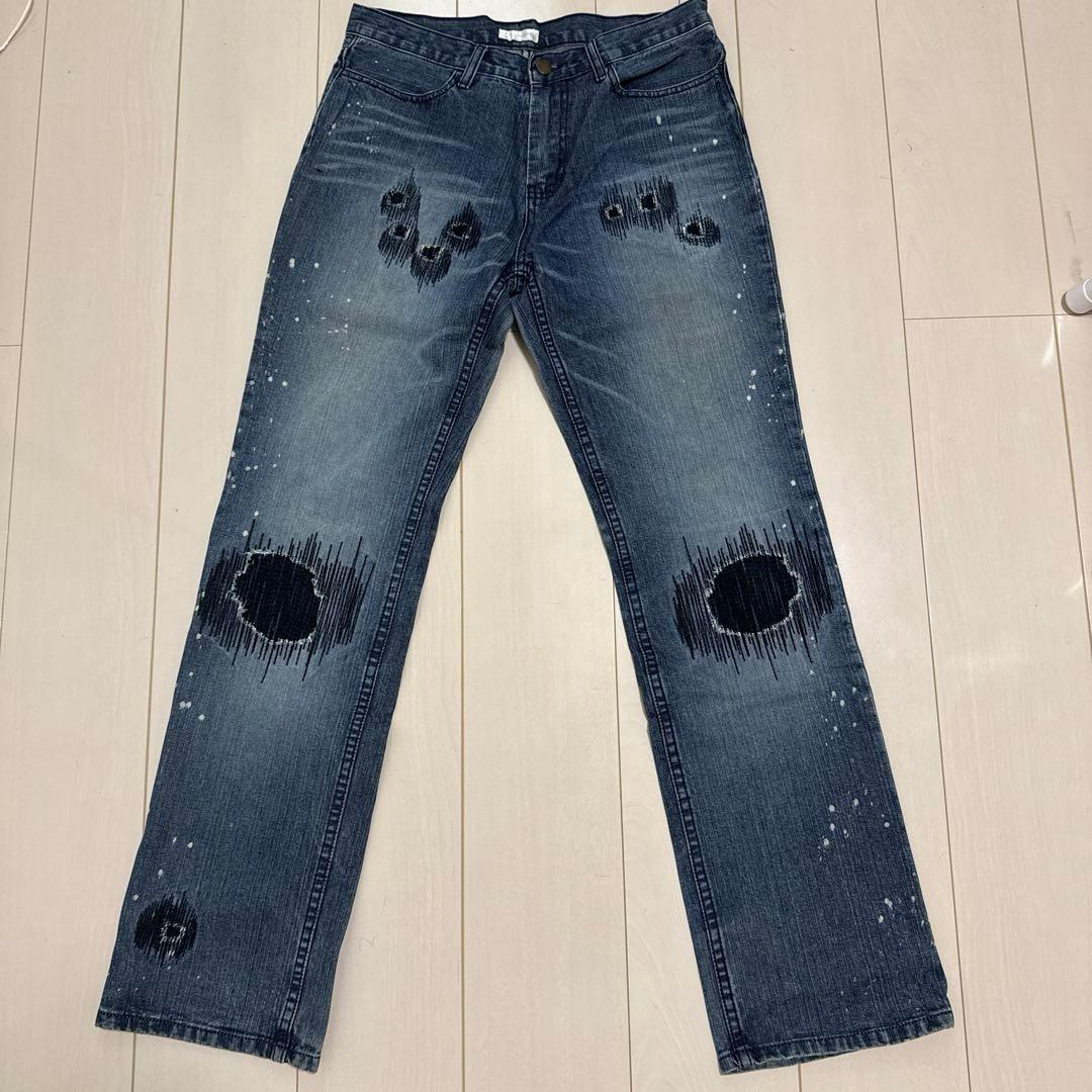 NUMBER (N)INE ナンバーナイン 2001グランジ デニム パンツ