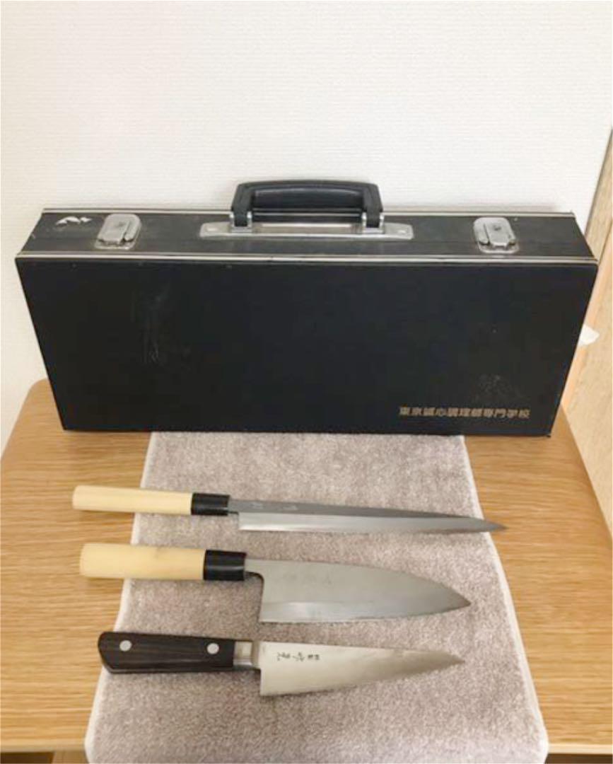 竹晃　豪華　和包丁　包丁　骨スキ　出刃　刺身　3点セット　美品