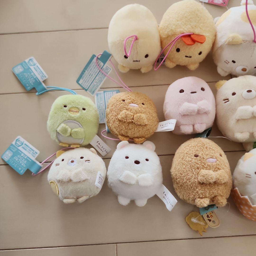 すみっコぐらし うつぶせ ゴムひも付きマスコット 14体セット