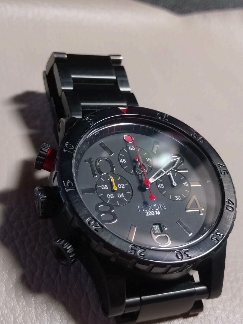 Nixon 48-20 Chrono 腕時計 ブラック 200M