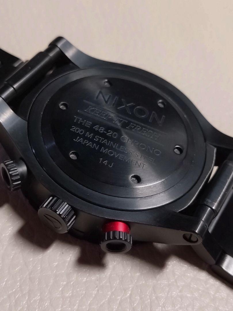 Nixon 48-20 Chrono 腕時計 ブラック 200M