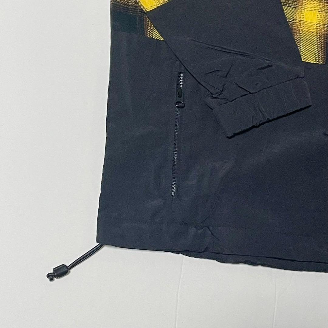 【新品】MISHKA ミシカ チェック柄 アノラックパーカー イエロー ブラック 【新品】MISHKA ミシカ チェック柄 アノラックパーカー イエロー ブラック