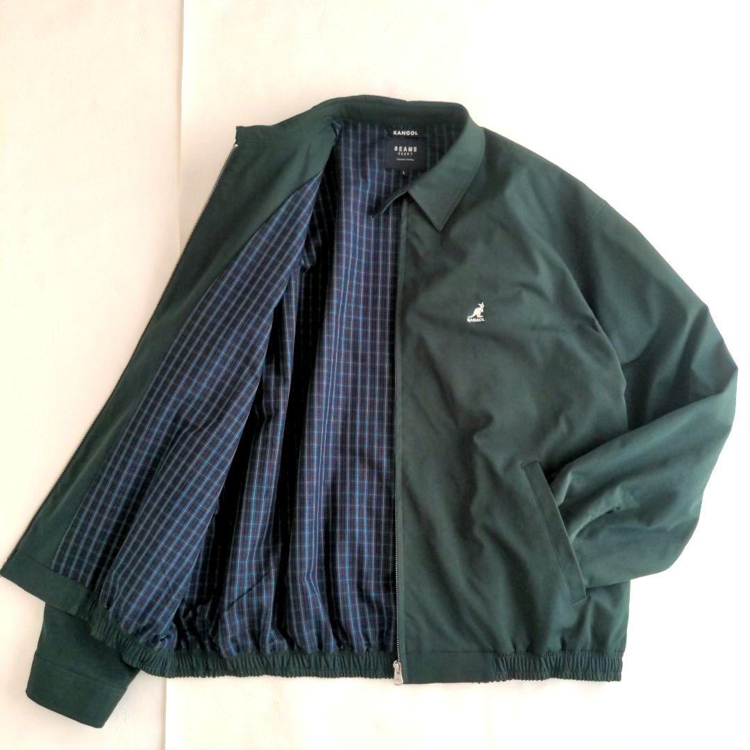 【美品】KANGOL × BEAMS コラボ ジャケット ブルゾン グリーン L