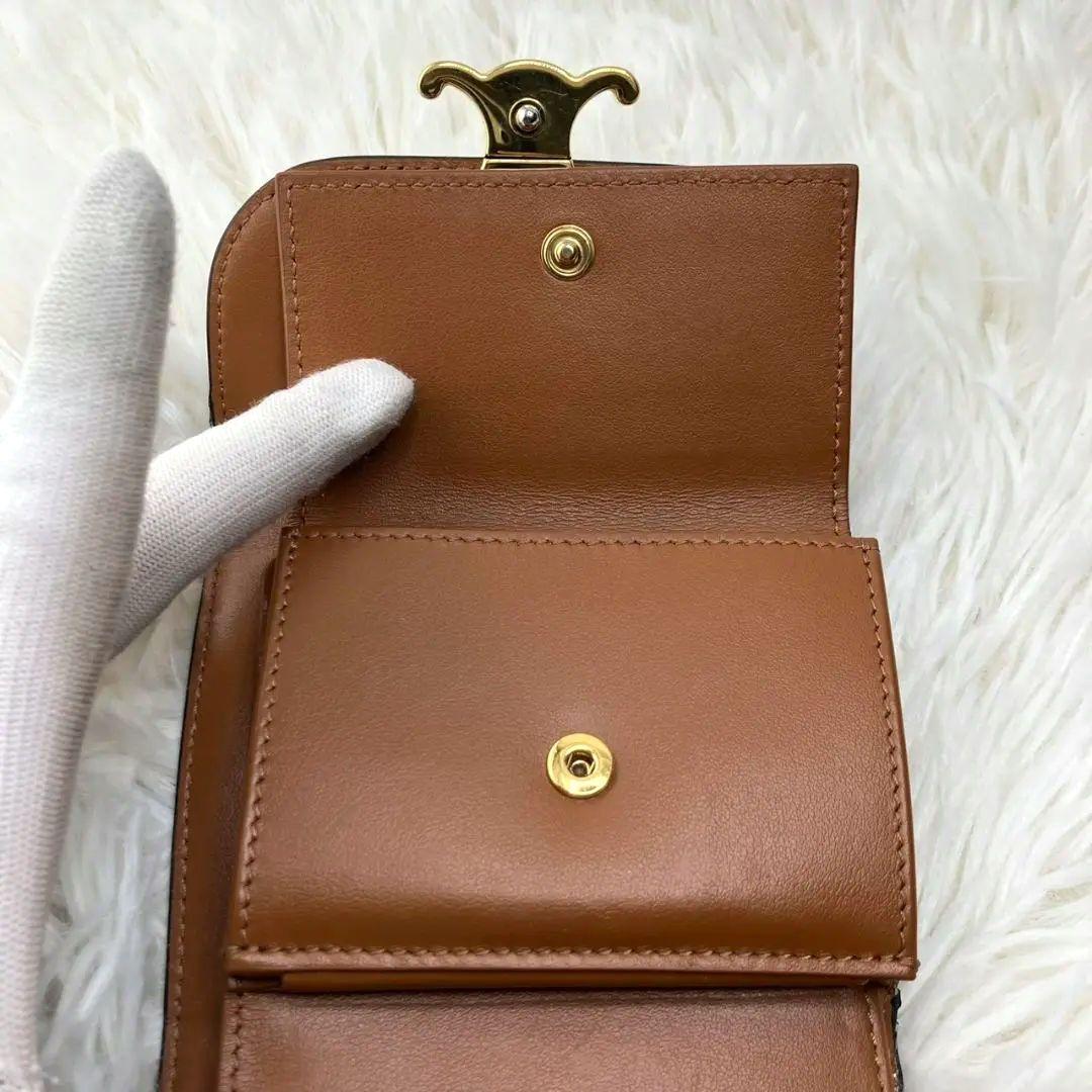 【極美品】CELINE セリーヌ マカダム 総柄 トリオンフ 三つ折り財布