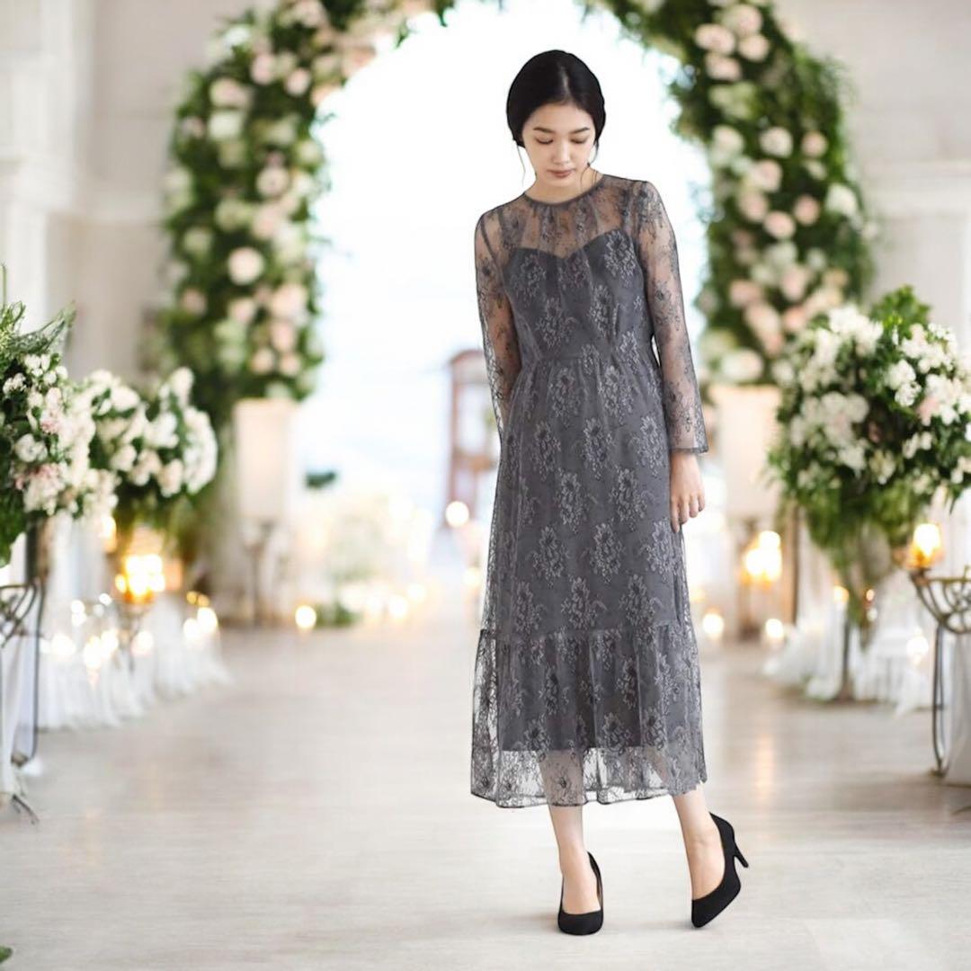 極美品✨kaeneドレス  お呼ばれ 結婚式 ワンピース レース レディース