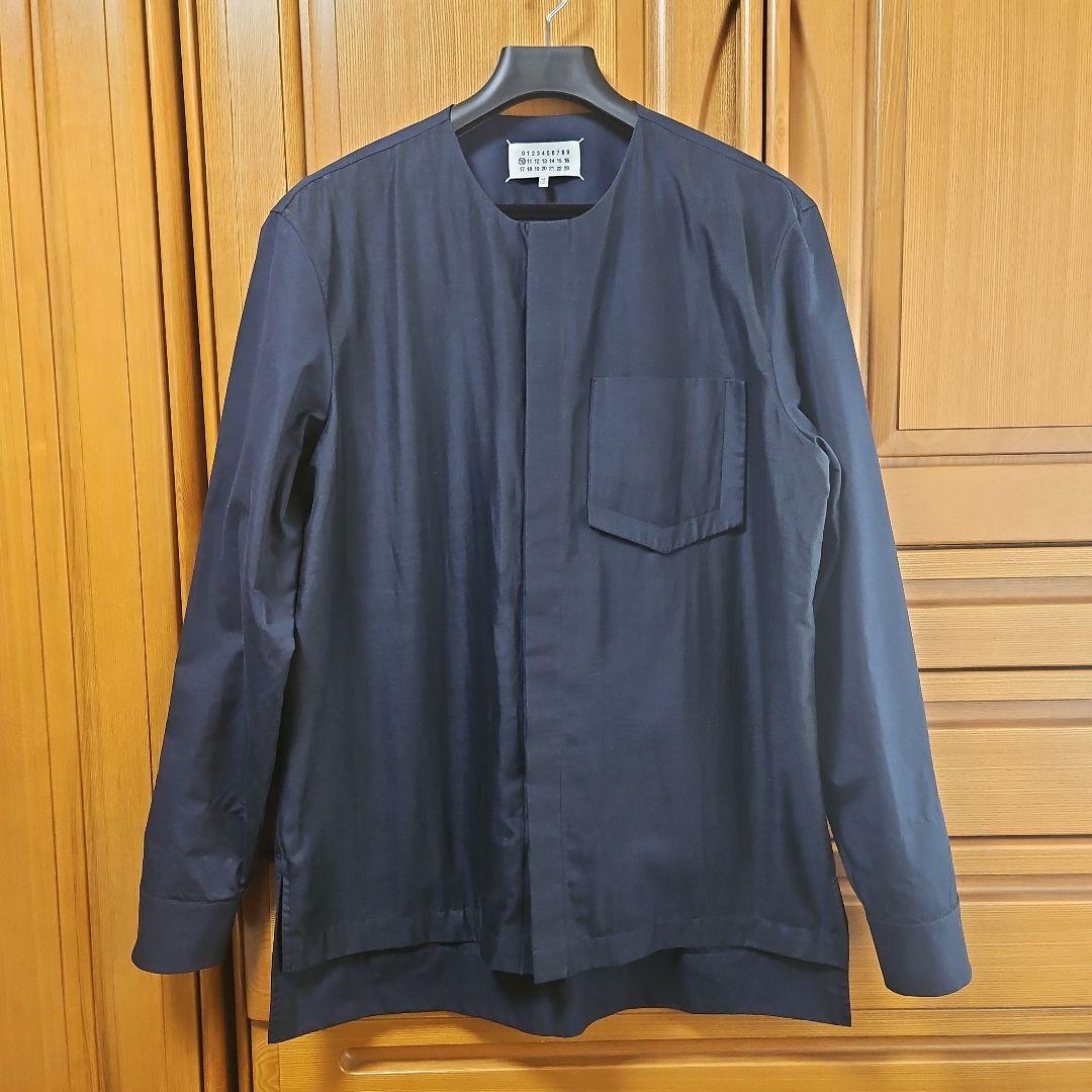 Maison Margiela ノーカラージャケット ネイビー