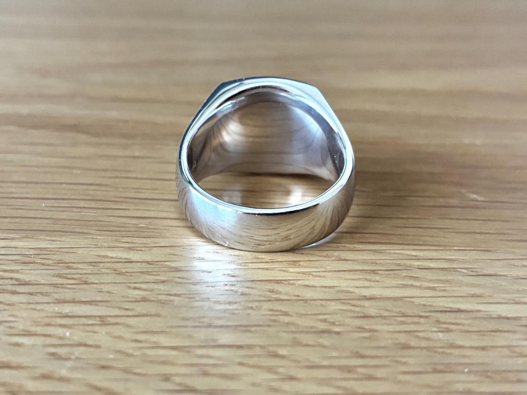 匿名発送 美品 Cushion Polished Black Onyx リング