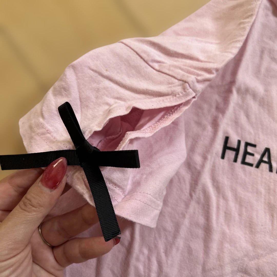 Katie♡BIG HEART LOGO tee ビック ハート ロゴT ピンク