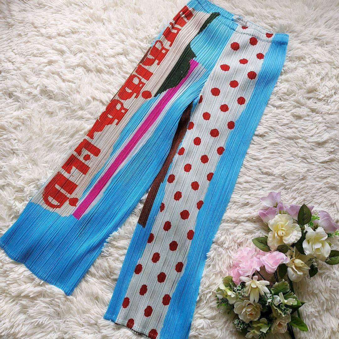 プリーツプリーズ テキスタイル textile polka dot パンツ 総柄 画像4
