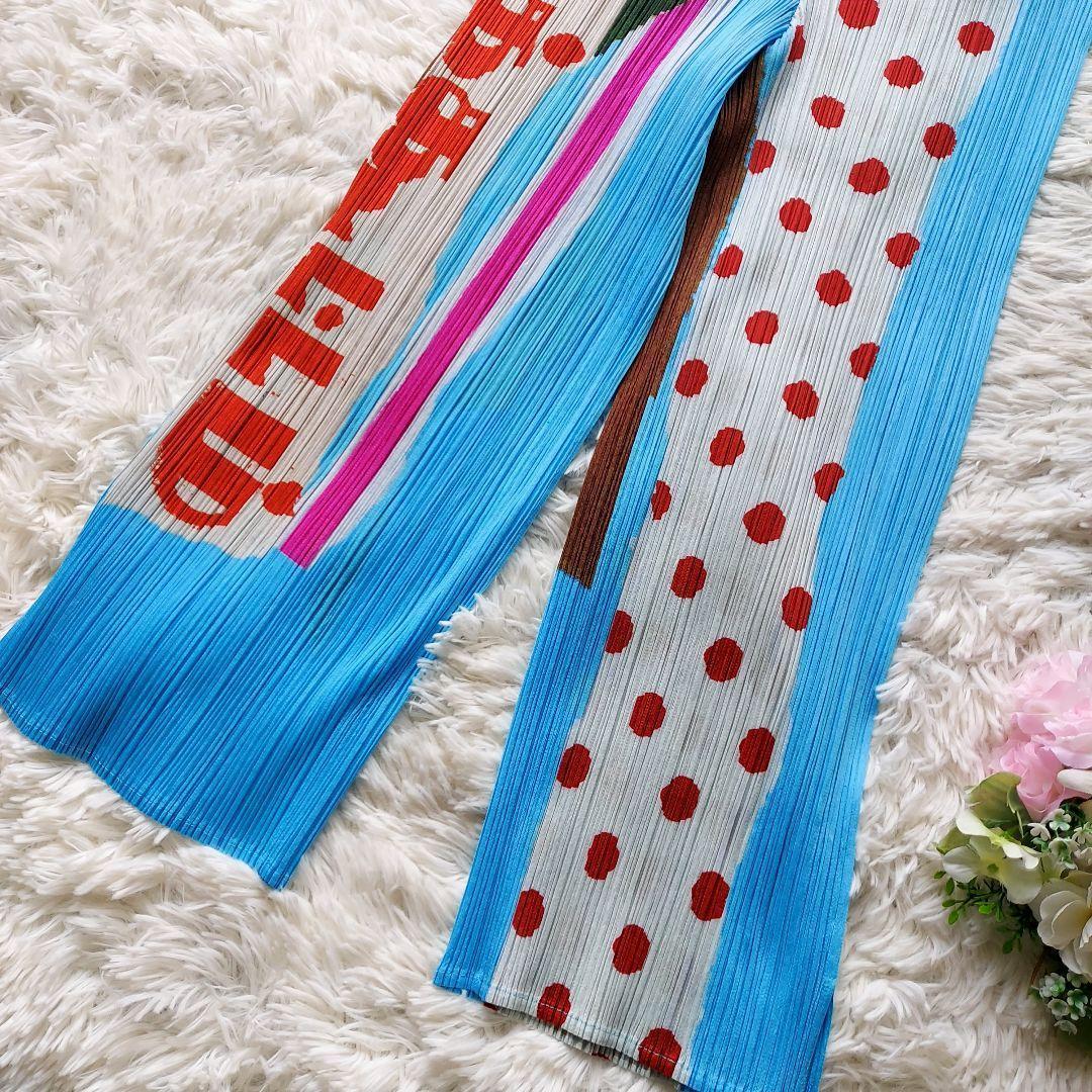 プリーツプリーズ テキスタイル textile polka dot パンツ 総柄 画像5