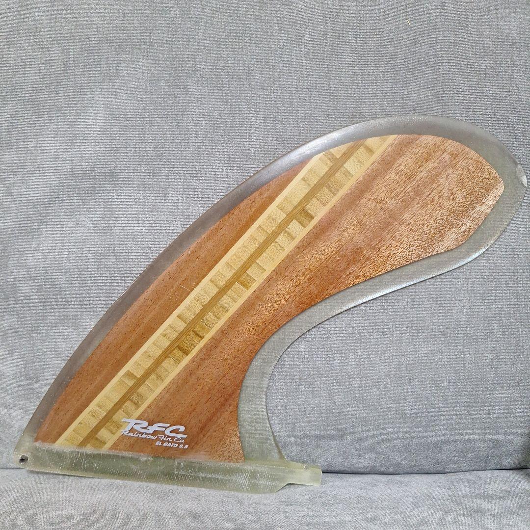 ③【クラシックウッド】レインボーフィンRFC EL Gato9.5 サーフボード